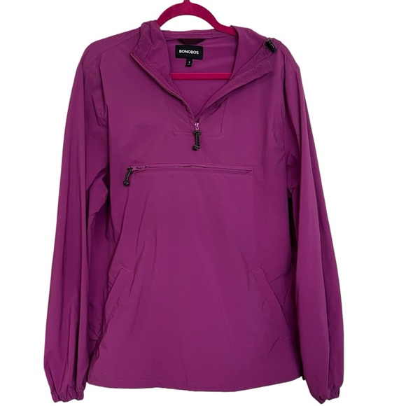 BONOBOS PACKABLE REC JACKET MENS MEDIUM LIGHTWEIGHT PULLOVER QUARTER ZIP HIKING - Picture 3 of 9